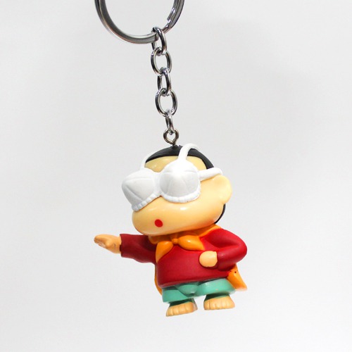 Shinchan 3D Keychain | Shinchan Friends and Family Cartoon Character Plastic Keychain For Car Bike School Bags Office Keychain and  Key ring